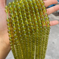 Olive Green 6/8/10/12mm Round Processed Artificial Peridot Loose Stone Beads Strand for DIY Necklace Bracelets Jewelry Making