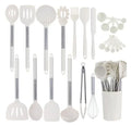 24Pcs Food Grade Silicone Heat Resistant Cooking Tool Spoon Whisk Turner Non-Stick Kitchen Utensils Set
