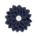 Kimmy Solid Black Shoulder Corsage Satin Flower Pin Brooch-Wedding & Engagement Gift for Women's Formal Accessories