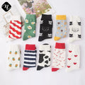 2020 Fashionable Creative Colorful INS Style Graffiti Socks Couple Cotton Crew Socks