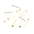Stainless Steel Stud Earring Findings Ear Post Pearl Earrings Single Hole Beads Accessories