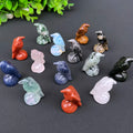 Wholesale Natural Crystal Birds Carving Mini Obsidian Red Jasper Jade Rose Quartz Mixed Mini Crystal Birds