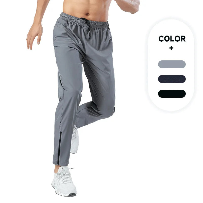Oem Custom Casual Sportswear Slim Sports Men Trousers With Zipper Pockets