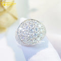 Fashion Style Iced Out Jewelry 925 Sterling Silver Hip Hop VVS Diamond Silver Engagement Moissanite Men Ring