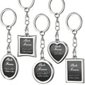 Birthday Gift Mini Blank Photo Frame Metal Keychain Photo Insert Personalized Custom Metal Keychain