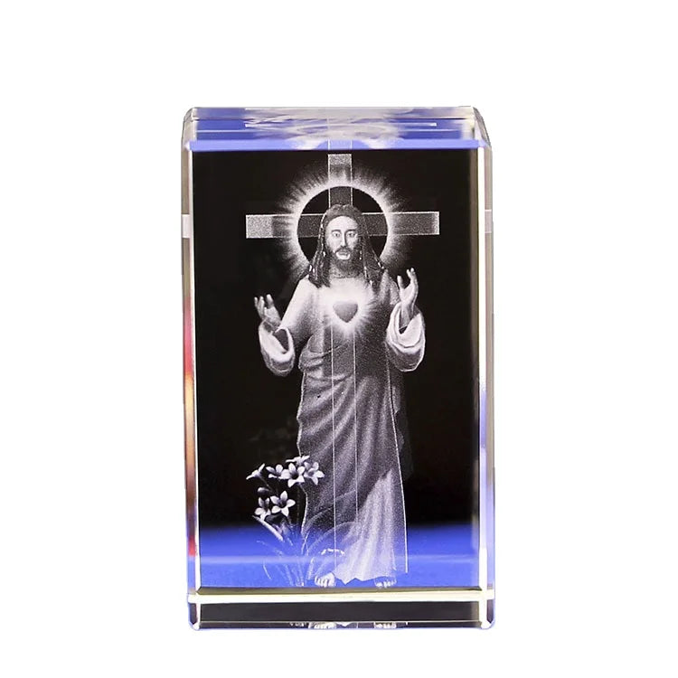3D Laser Crystal Religious Gift Crystal Cube PuJiang Factory