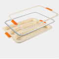 Commercial Grade Bakeware Metal Frame 3 Slots Silicone French Bread baguette Baking Tray Bakery Pan