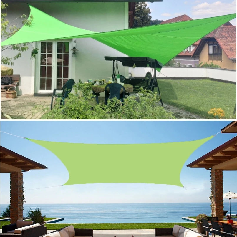 Factory Price 4x8m Waterproof Square Rectangle Shade Sails Garden Terrace Canopy Sun Shade Camping Hiking Yard Awnings
