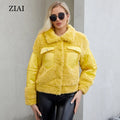 Wholesale Winter Jacket Warm and Fashionable Short Jacket Sheep Shearing Polyester Fiber Splicing Jacket