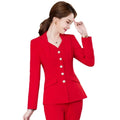 Professional Business Leisure Two Piece Formal Fashion Suit Coat Women'S Work Suit