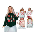 New Women's Christmas 3D Printed Round Neck Long Sleeve Jumper Loose Version Hoodies