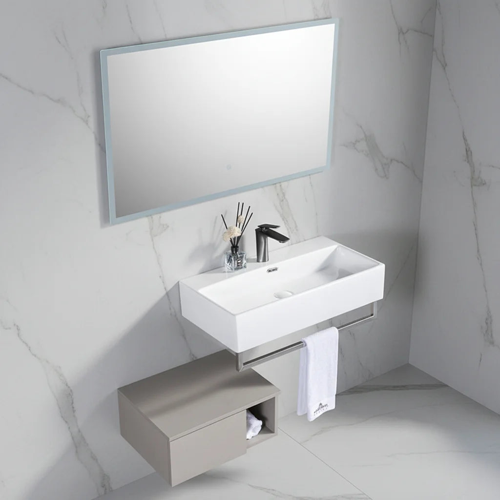 Custom Waterproof Storage Bathroom Vanity Cabinet Wall Hung Mounted Cabinet Wash Basin for Vanity