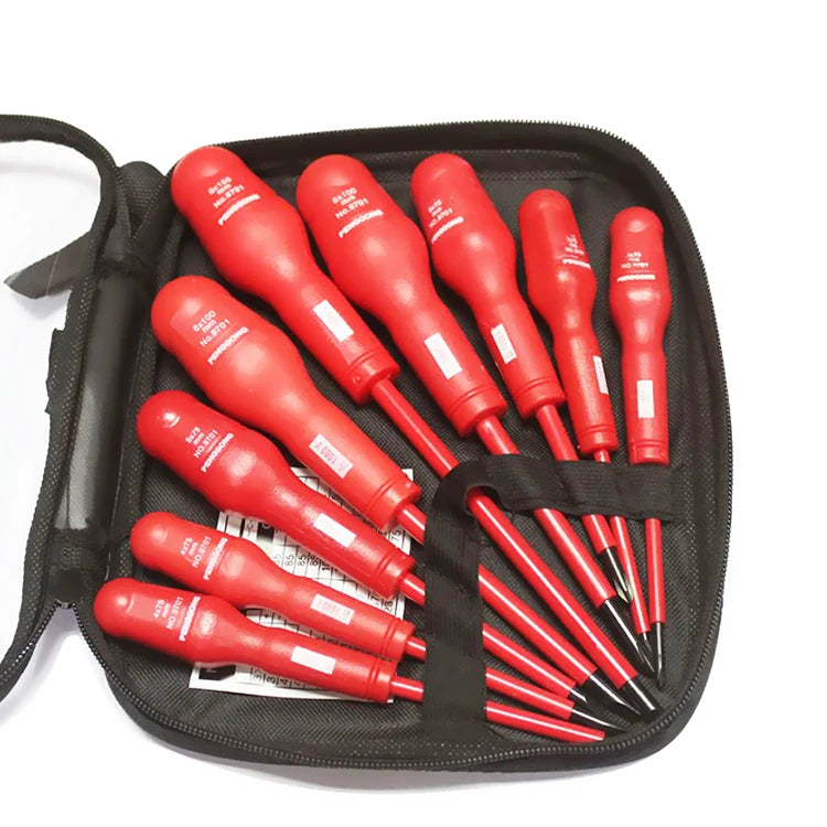 Electric Engineering Insulated 1000V Phillips Slot Screwdriver Set Ph0 Ph1 Ph2 SL3 SL4 SL5 SL6 with Electroprobe Tools Kit