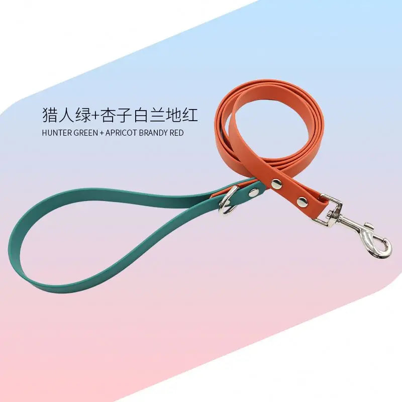 Small Waterproof PVC Dog Training Leash Rivet Decoration Custom Logo Eco-Friendly 26 Colors Durable Spliced Design Nimble Brand