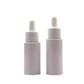 Stock 50ml PET Cosmetic Plastic Liquid for Essence Bottle White Cylindrical Silicone Dropper 30ml 50ml for Beauty Packaging