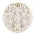 TaiLai 8 Inch Wooden Wall Decor 7 Chakra Crystal Grid Board Hamsa Blessing Home Mandala Chakras Hanging Wood Crafts Wall Signs