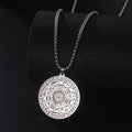 Seal of the Seven Archangels Box Chain Necklaces Men Vintage 7 Archangels Stainless Steel Pendant Protection Amulet Jewelry