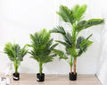 Garden Home Indoor Table Decor Plastic Bonsai Fake Plam Tree Green Artificial Fern Palm Plant Trees for Party Living Room Decor
