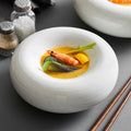 Wholesale White Ceramic Dessert Plate Round Dinner Plate Soup Sweet Ice Cream Dish Restaurant Home Serving Show Plate Tableware