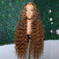 Loose Deep Wave Brown Virgin Brazilian Human Hair Lace Front Wigs for Lace Transparent HD Lace Long Length for Black Women