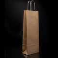 Wholesale Custom Matt Kraft Paper Bag with Handles Red Wine Whiskey Box Packaging for Clothing Shoes Shopping Gift
