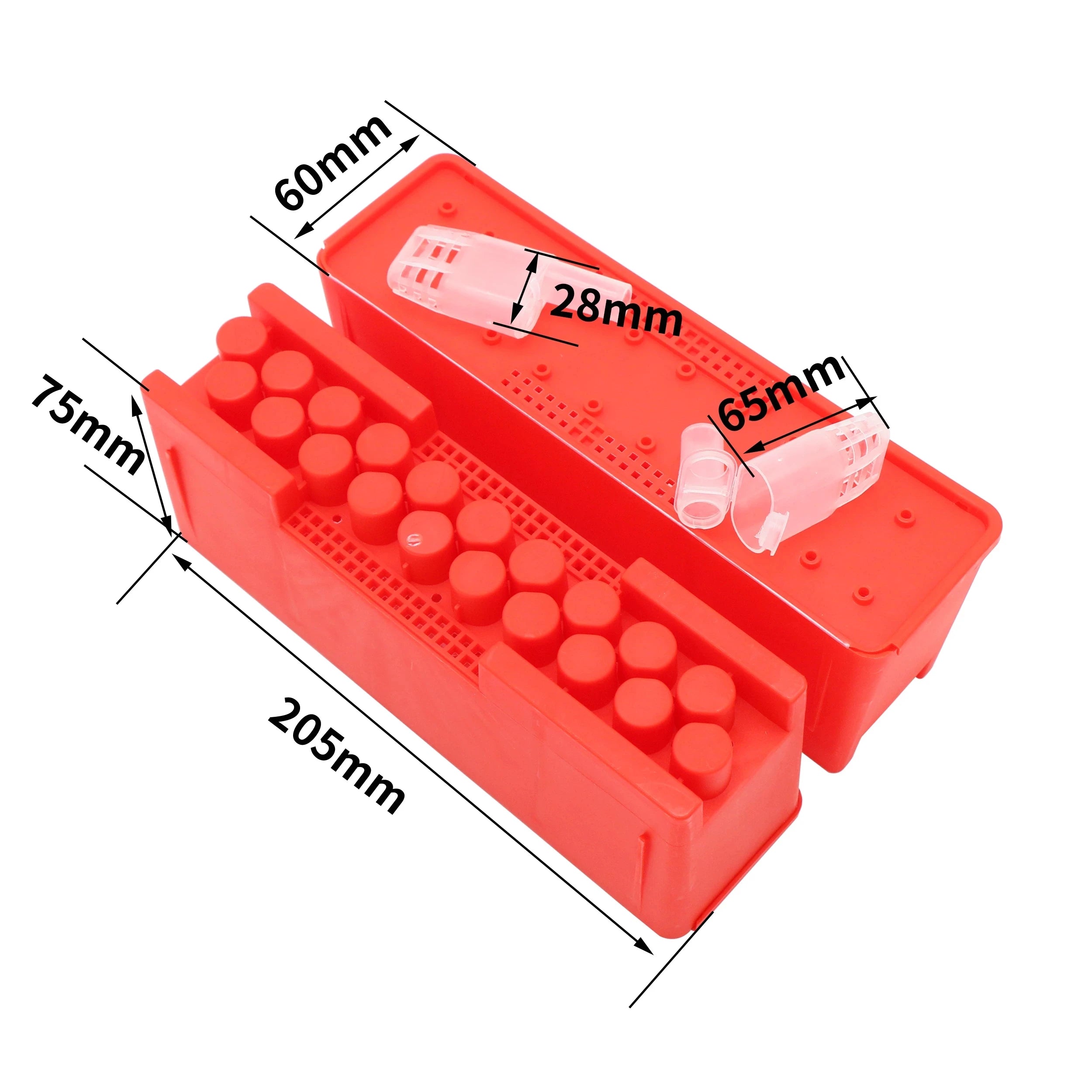 Bee Red Boxs Queen Bee Transport Box With Queen Cages Rearing Equipment for Beekeeping