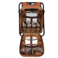 Cutlery Refrigerated Outdoor Portable Set Thermal Insulation and Cold Storage Picnic Bag Backpackwith Fishing Stool for Four