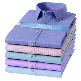New Men's Cotton Long Sleeve Plus Size Thin Comfortable Business Casual Shirt Wear Ironing Men's Formal Long Sleeve Shirt