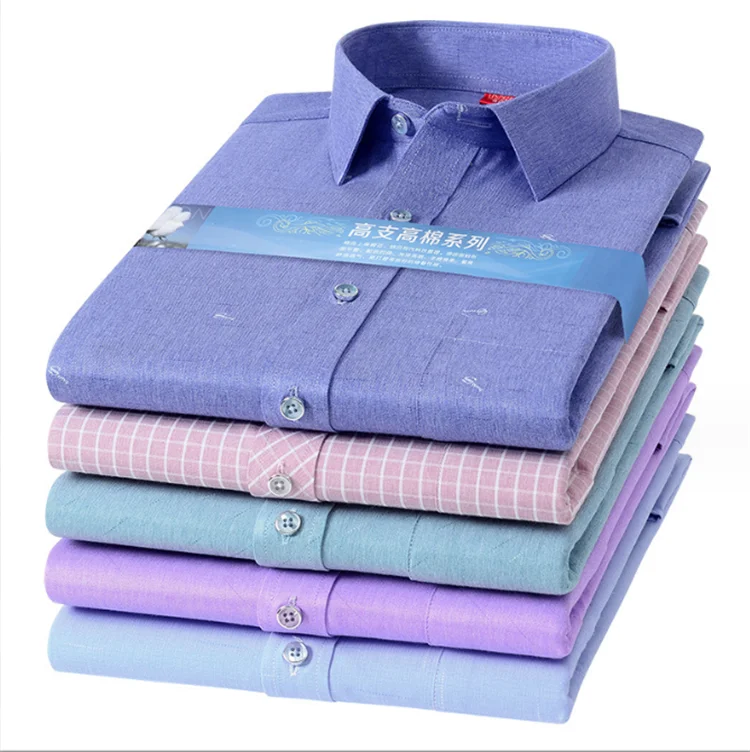 New Men's Cotton Long Sleeve Plus Size Thin Comfortable Business Casual Shirt Wear Ironing Men's Formal Long Sleeve Shirt