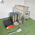 Outdoor Camping Tent Stove Smokeless Portable Camping Cooking Tent Sauna Stainless Steel Camp Coal Burning Tent Heating Stove