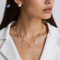 SUMMLY Trend Wholesale Ocean Pendants 18K Gold Plated Stainless Steel Pearl Inlay Necklace DIY Charms for Women Fashion Jewelry
