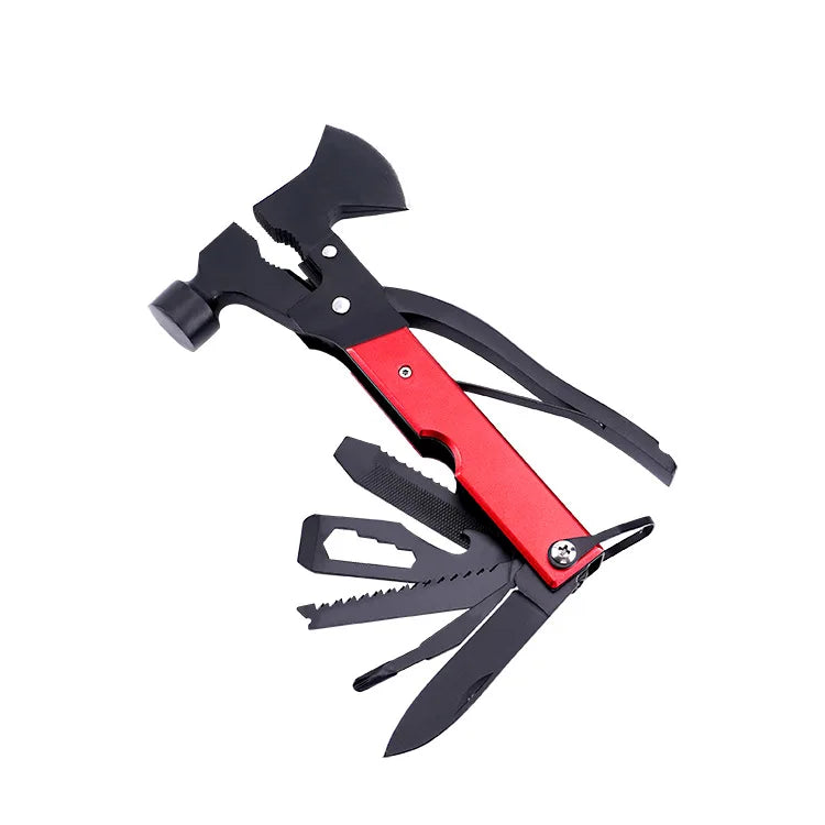14-in-1 Compact Outdoor Survival Kit Multi-Function DIY Grade Camping Hammer and Axe