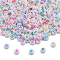 Wholesale 100pcs Acrylic Colorful Letter Beads Spacer English Alphabet Beads for Diy Bracelets Charms Jewelry Finding Making
