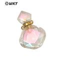 WT-P1674 Amazing Newest Fashion Faceted Cut Angel Aura Quartz Perfume Bottle Pendant for Necklace