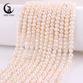 Wholesale 6-7mm Potato Shape Cultured Freshwater Pearls Loose Pearls Beads