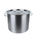 Commercial Stainless Steel Cooking Pot 22 Liter Large Capacity Stock Pot with Lid Double Handles 3-layer Bottom