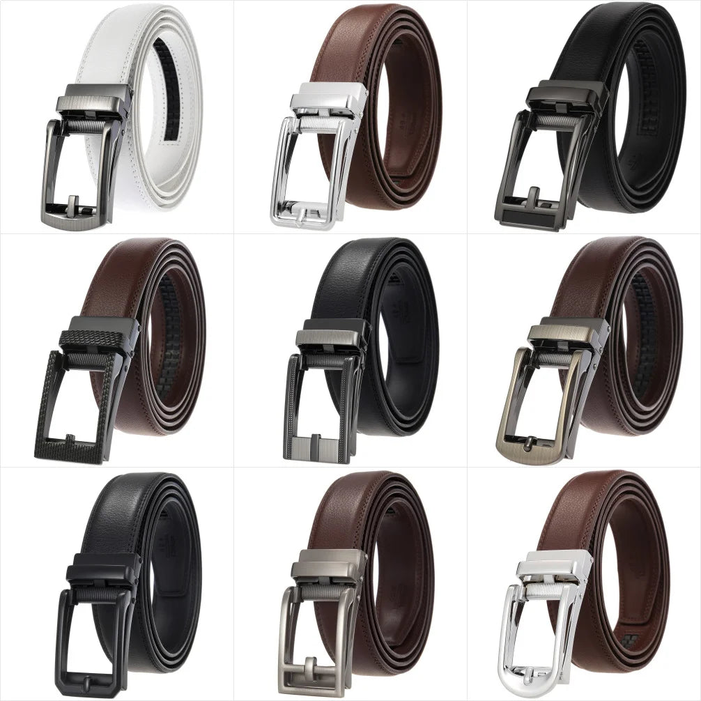Belt Manufacturer High Quality Custom Multi Colors Automatic Ratchet Leather Belt for Men