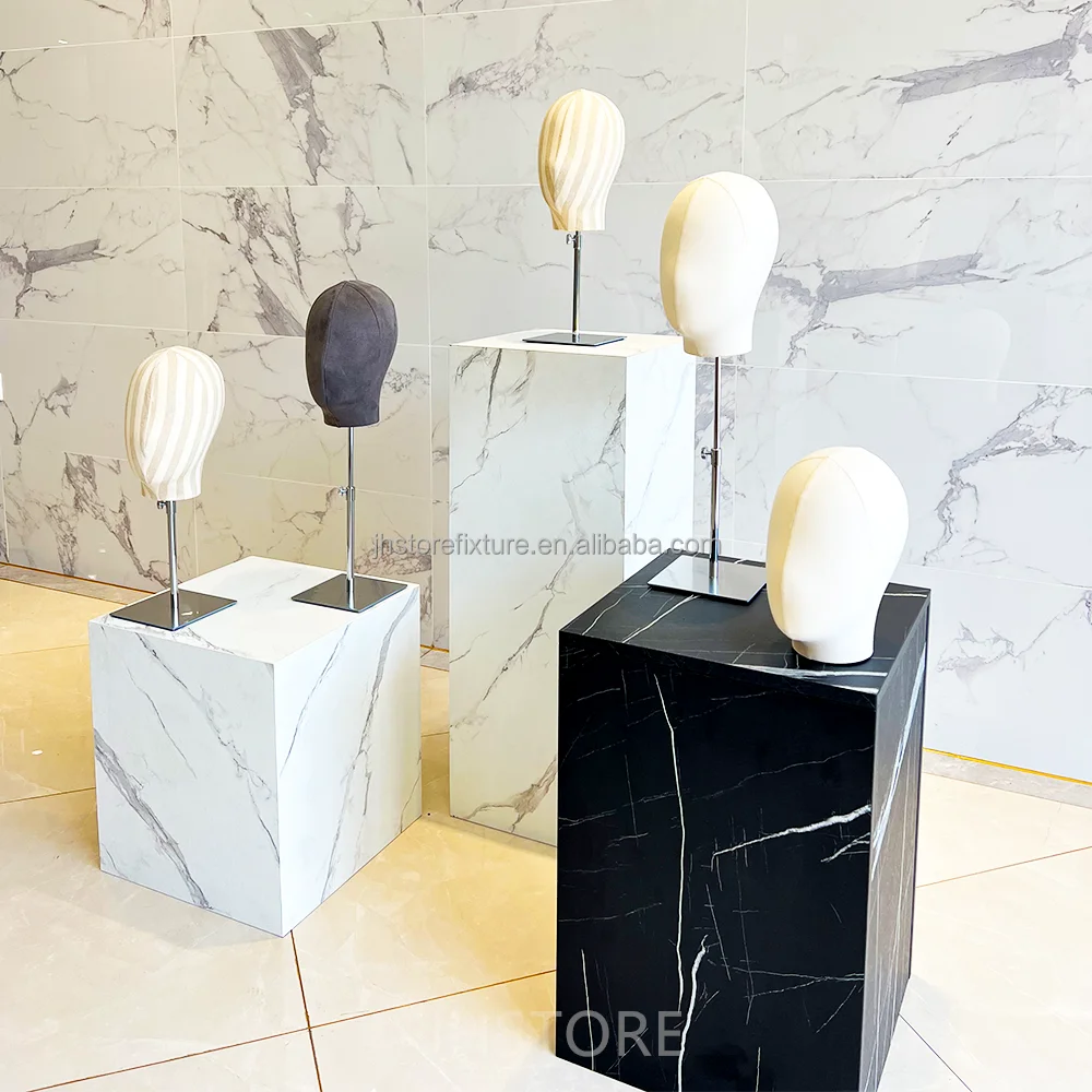Adjustable Metal Mannequin Wig Head Wooden Stand Unisex Adult Egghead Hat Wig Display Manikin Head Stand MegaBDM
