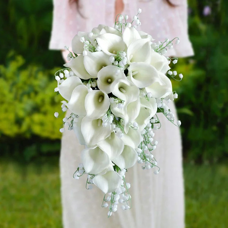 White Hold Flowers Bridal Bouquet Holders Wedding  Flowers Bouquet for Bridal