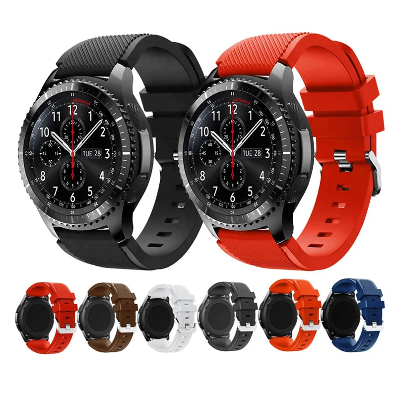 ShanHai 20 22mm for Samsung Gear S3 Frontier/Classic Silicone Replacement Bands Sport Strap for Samsung Gear S3 Frontier/Classic
