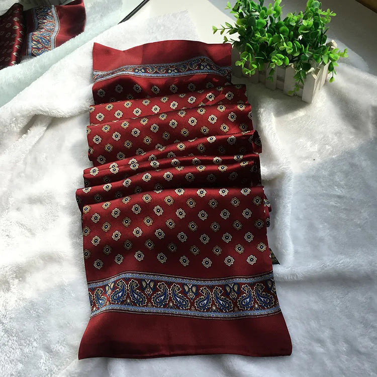 Custom Digital Printing 100% Pure Natural Silk Designer Scarf Men Real Silk Scarves for Men Silk Scarf 53*53cm