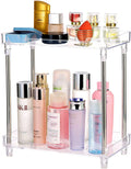 Plastic Eco-Friendly Folding Bathroom Organizer Countertop Single Tier Vanity Tray Corner Shelf for Makeup Cosmetic Perfume