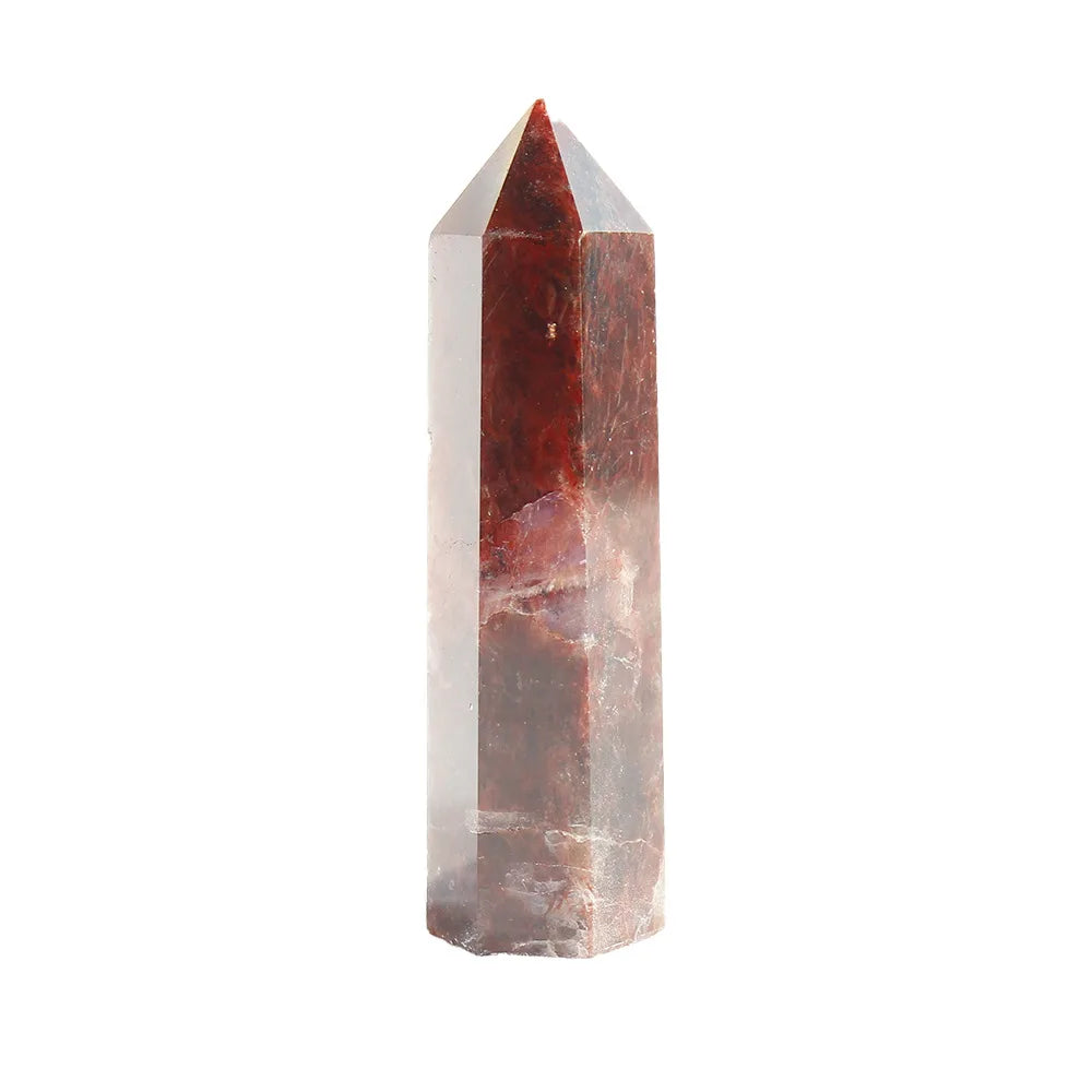 Tangerine Quartz Crystal Wand Natural Polished Pointed Faceted Prism Bar for Home Decoration Love Gift European Feng Shui