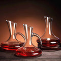100% Hand Blown U-Shaped High Quality Lead-free Crystal Glass Wine Decanter Aerator 1.8L Modern Business Gifts for Home Bar