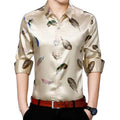 New Long Sleeve Men Social Shirt Streetwear Casual Striped Shirts Dress Mens Long Sleeve Slim Regular Fit Clothes