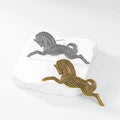 Temperament Retro Metal Animal Horse Brooch Pin for Women Men Personality Exquisite Statement Jewelry Accessories Wholesale