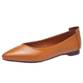 Hot Sale Women's Flat Loafers Shoes Genuine Leather Low Heel Pointy Silp on Shoes  Female Casual Business Office Suit Footwears