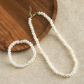 New Fashion Classic Temperament Bohemia Natural White Lucky 8 Bone Shape Shell Beaded Choker Necklace BraceletJewelry Set