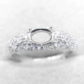 Semi Mount 6*8mm Sterling Silver Ring Empty Frame Blank Support Claw Setting S925 Base Holder Without Center Stone for DIY Inlay