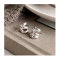 Korean Style Best Selling Jewelry 925 Sterling Silver Multi-layer Stud Earrings for Best Friends Birthday Gifts